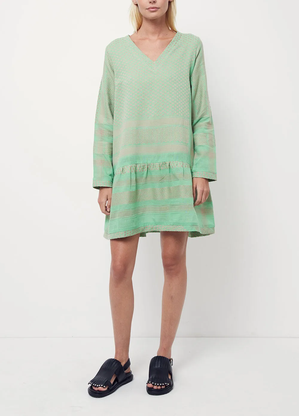 2 V Long-sleeve Dress