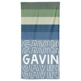 All Boy Gradient Personalized Kids Beach Towel