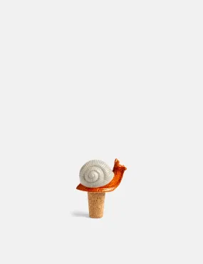 & Klevering Snail Bottle Stopper - Brown