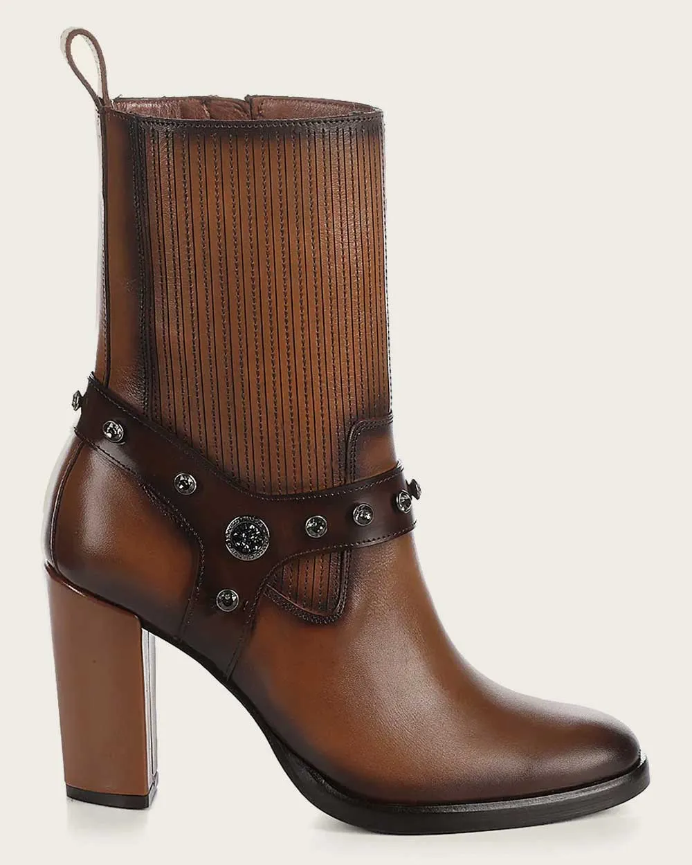 Ankle honey contrasting bootie