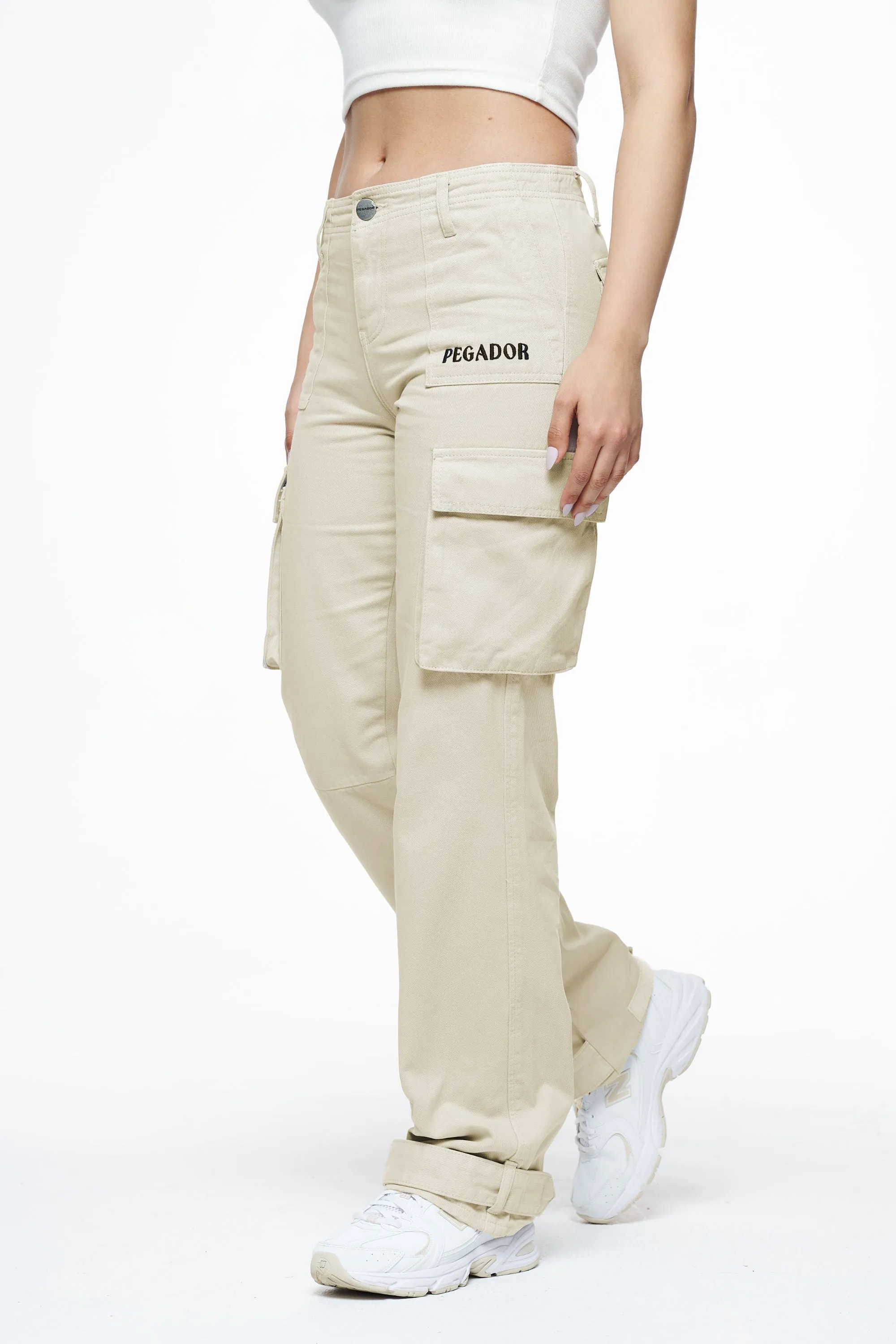 Arlia Wide Cargo Pants Espresso