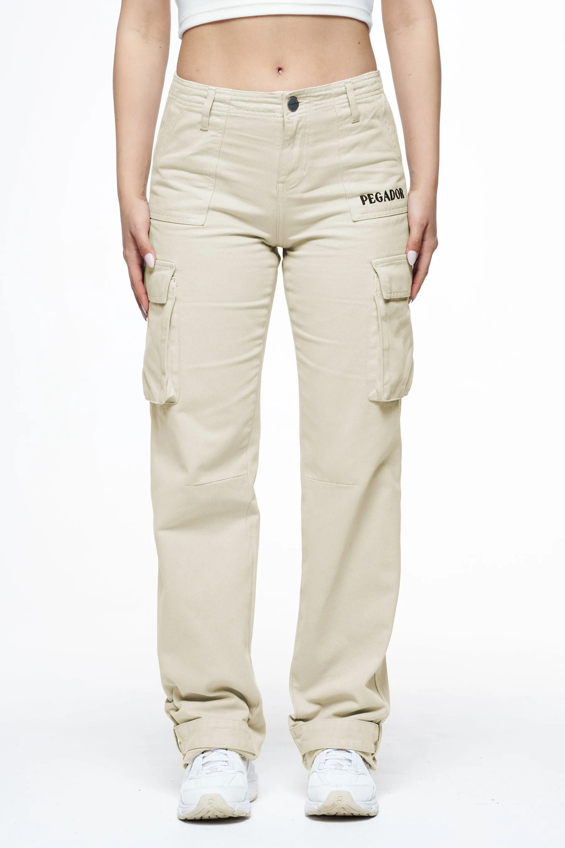 Arlia Wide Cargo Pants Espresso