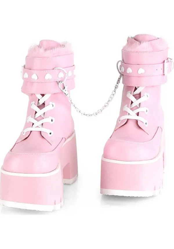 ASHES-57 [Baby Pink] | PLATFORM BOOTS [PREORDER]