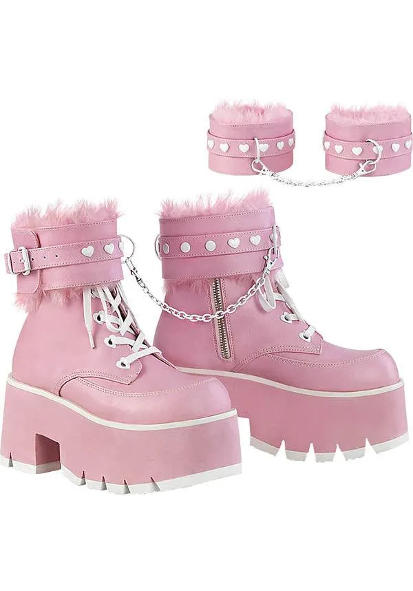 ASHES-57 [Baby Pink] | PLATFORM BOOTS [PREORDER]