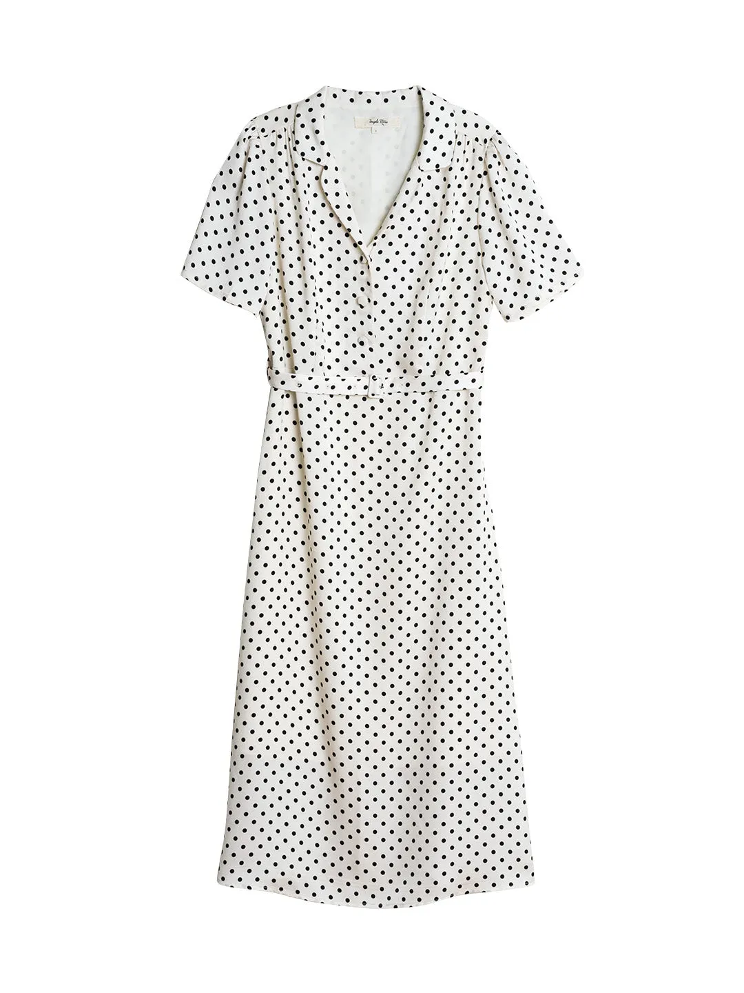 Baylee French Retro Polka Dot V-Neck Dress