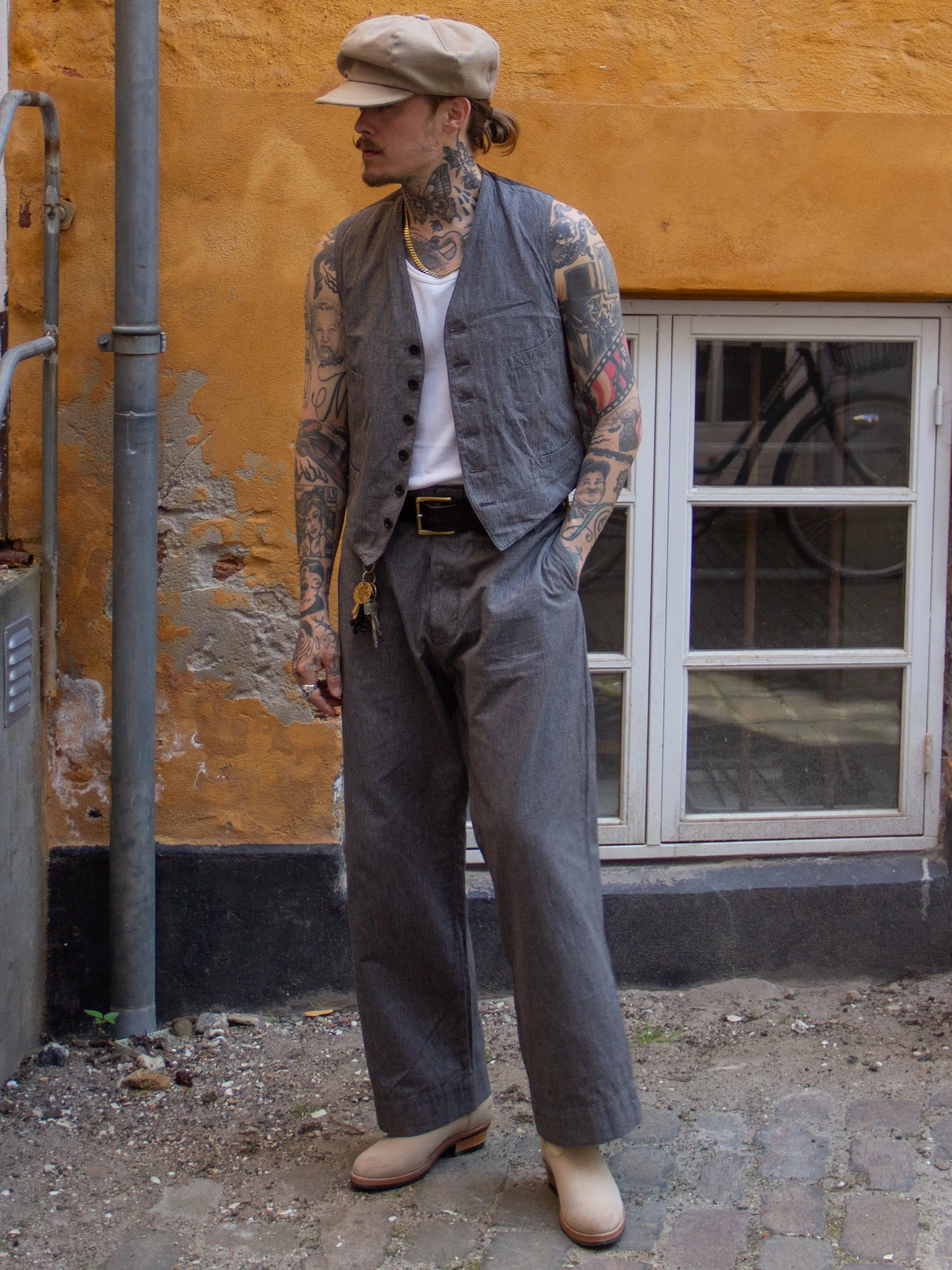 Belafonte Ragtime Clothing, Hiback Trouser, Salt & Pepper