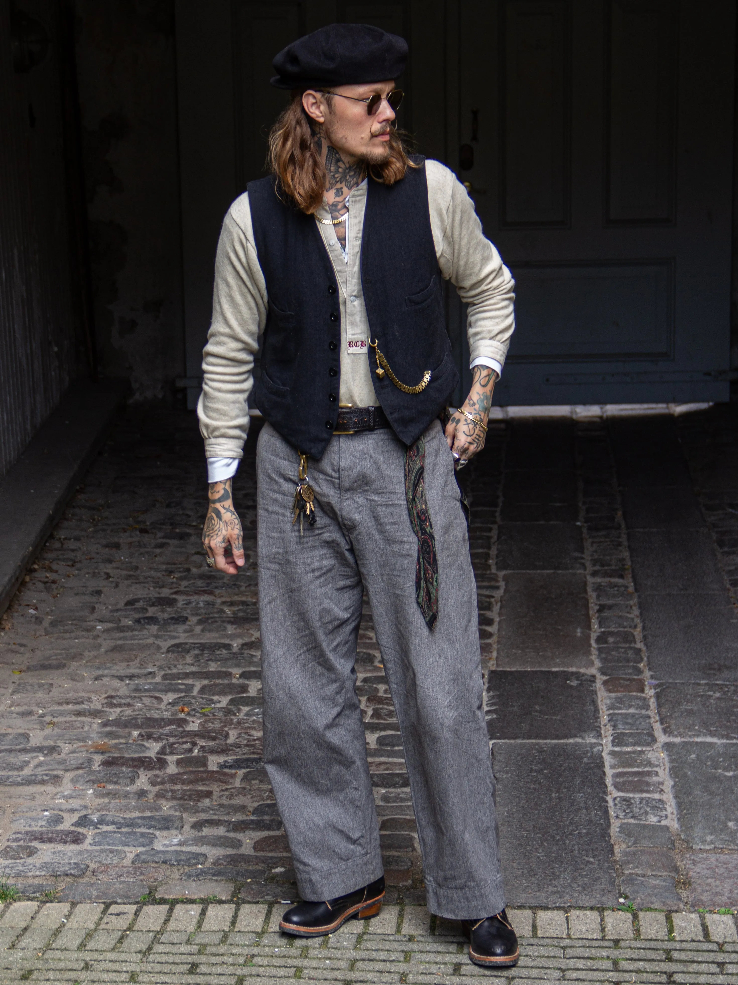 Belafonte Ragtime Clothing, Hiback Trouser, Salt & Pepper