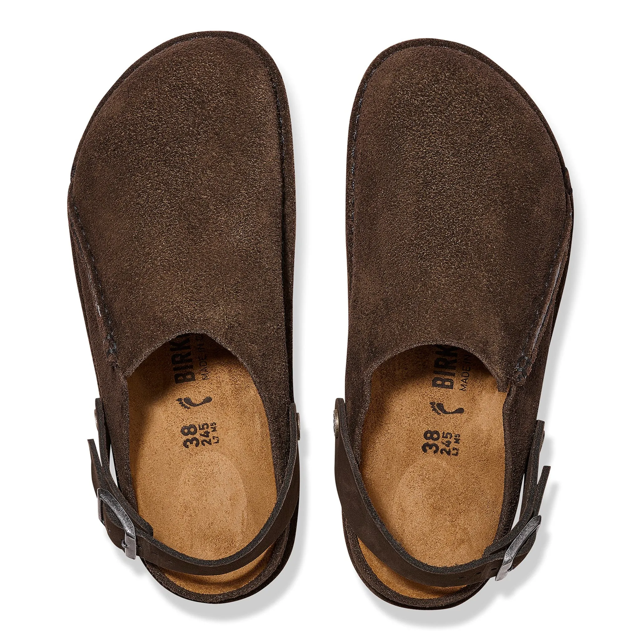 BIRKENSTOCK Lutry Premium Suede Leather Clogs - Espresso