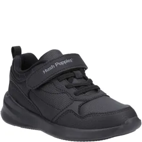 Black Marling Bungee Lace Junior School Shoes