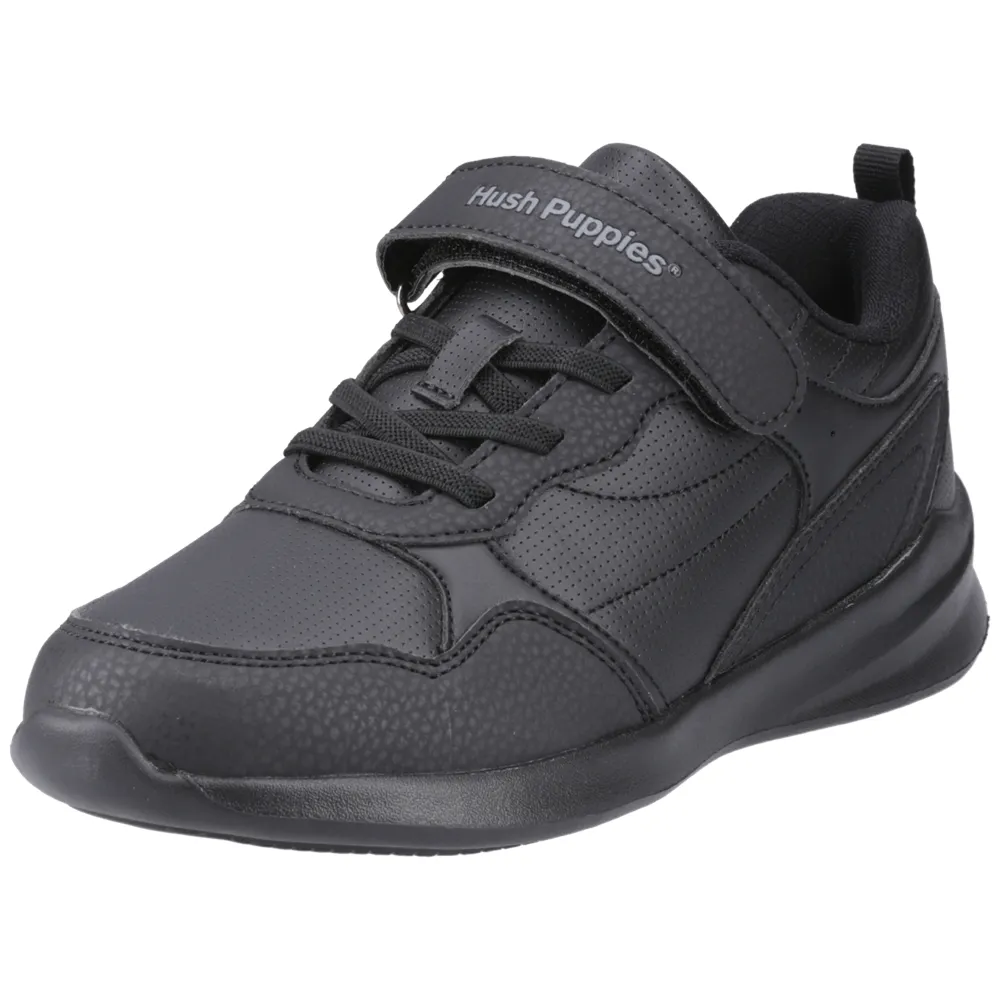 Black Marling Bungee Lace Senior School Shoes