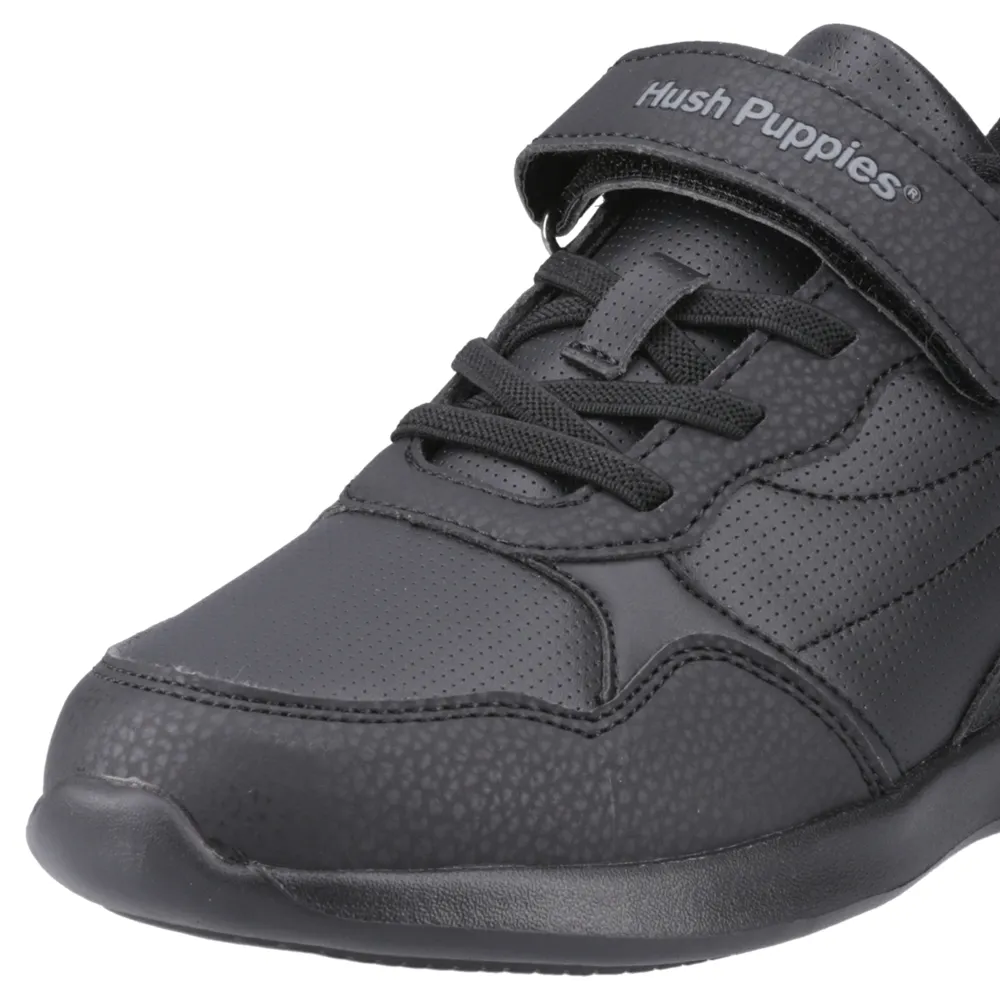 Black Marling Bungee Lace Senior School Shoes