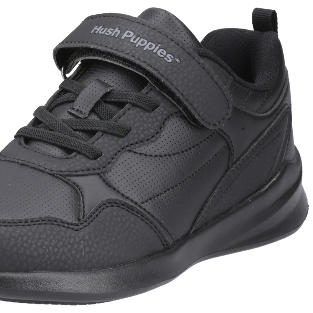 Black Marling Bungee Lace Senior School Shoes