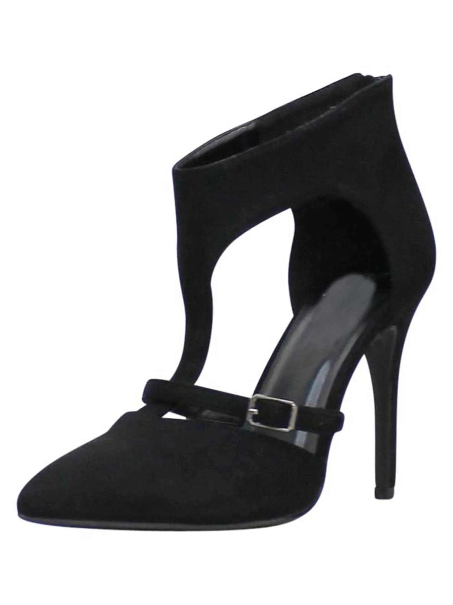 Black Strappy Dress Pumps For Women