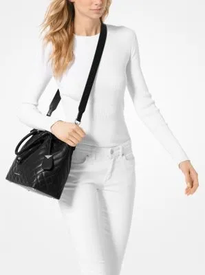 Blakely Medium Quilted Leather Bucket Bag