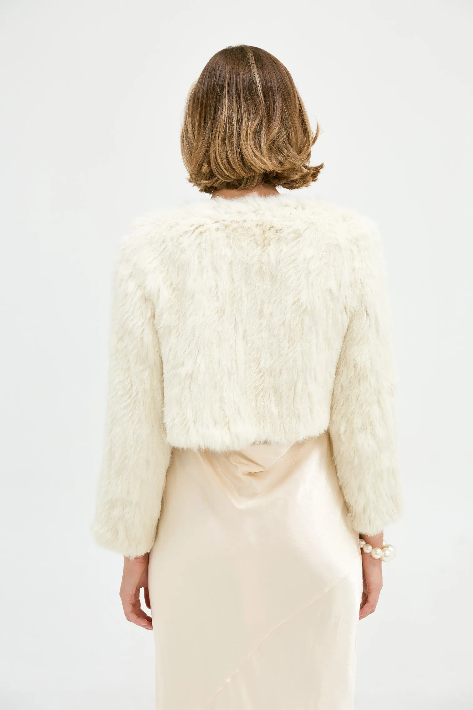 Bridal Lola Crop Jacket - Ivory