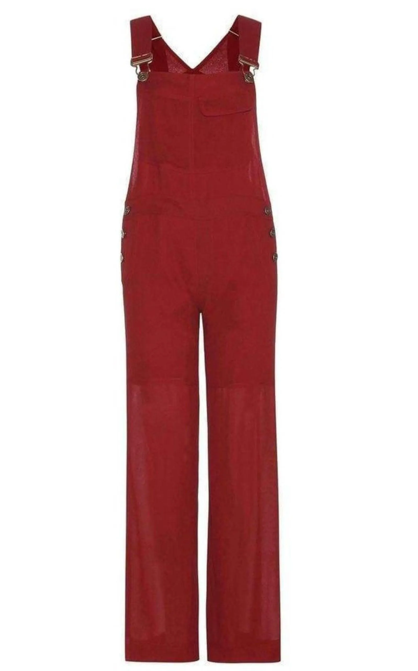 Burgundy Cheer Panel Jumpsuit