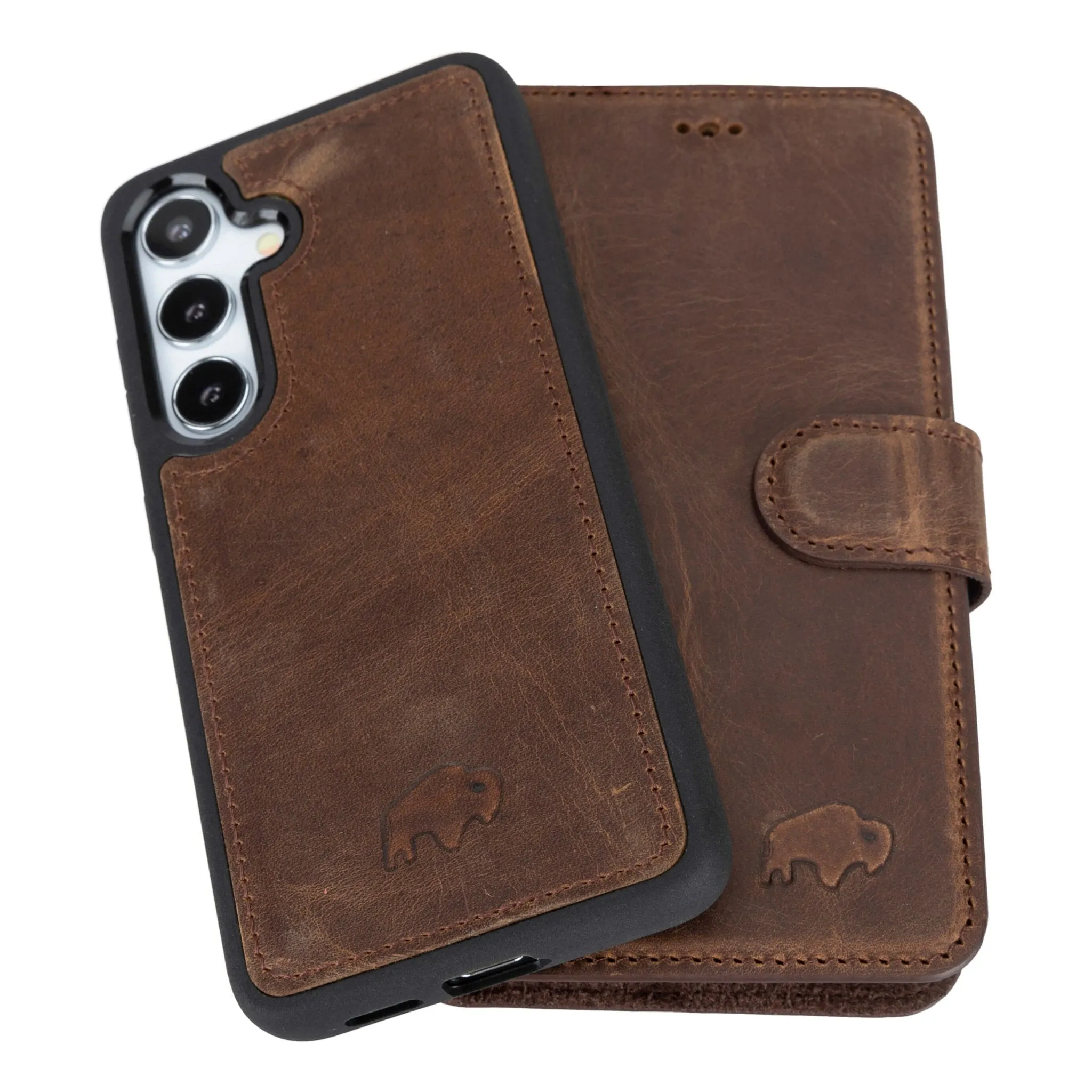 Carter Samsung Galaxy S24  Wallet Case, Distressed Coffee