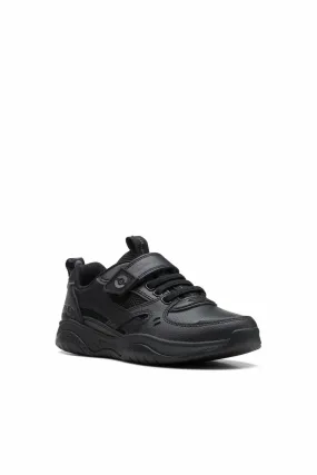 Clarks Grip Trade Kid black leather