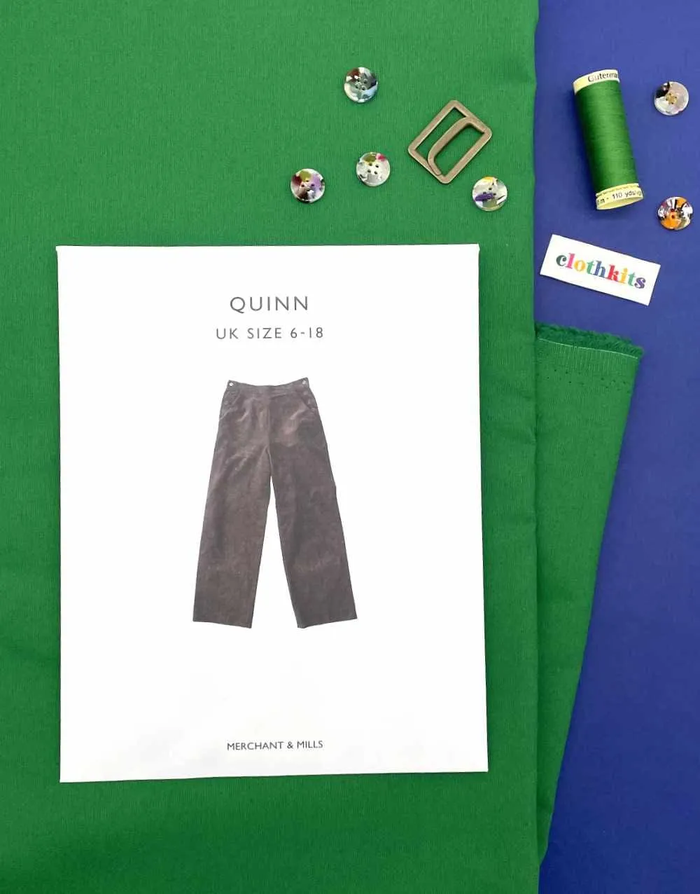 Coloured Quinn Sailor Trousers Complete Dressmaking Kit, Merchant & Mills