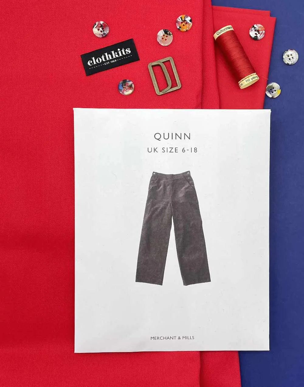 Coloured Quinn Sailor Trousers Complete Dressmaking Kit, Merchant & Mills