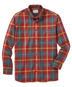 Cotton-Wool Plaid Sport Shirt