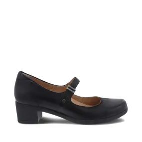 Dansko Women's Callista Leather Heeled Mary Jane in Black