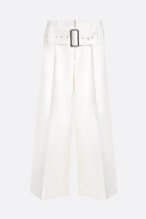 drill wide-leg pants