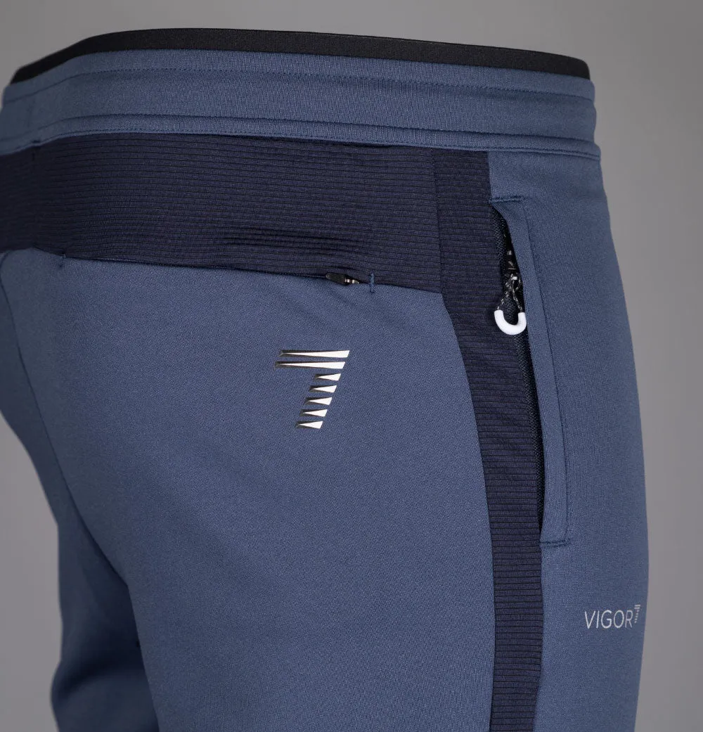 EA7 Vigor7 Technical Fabric Track Pants Blue