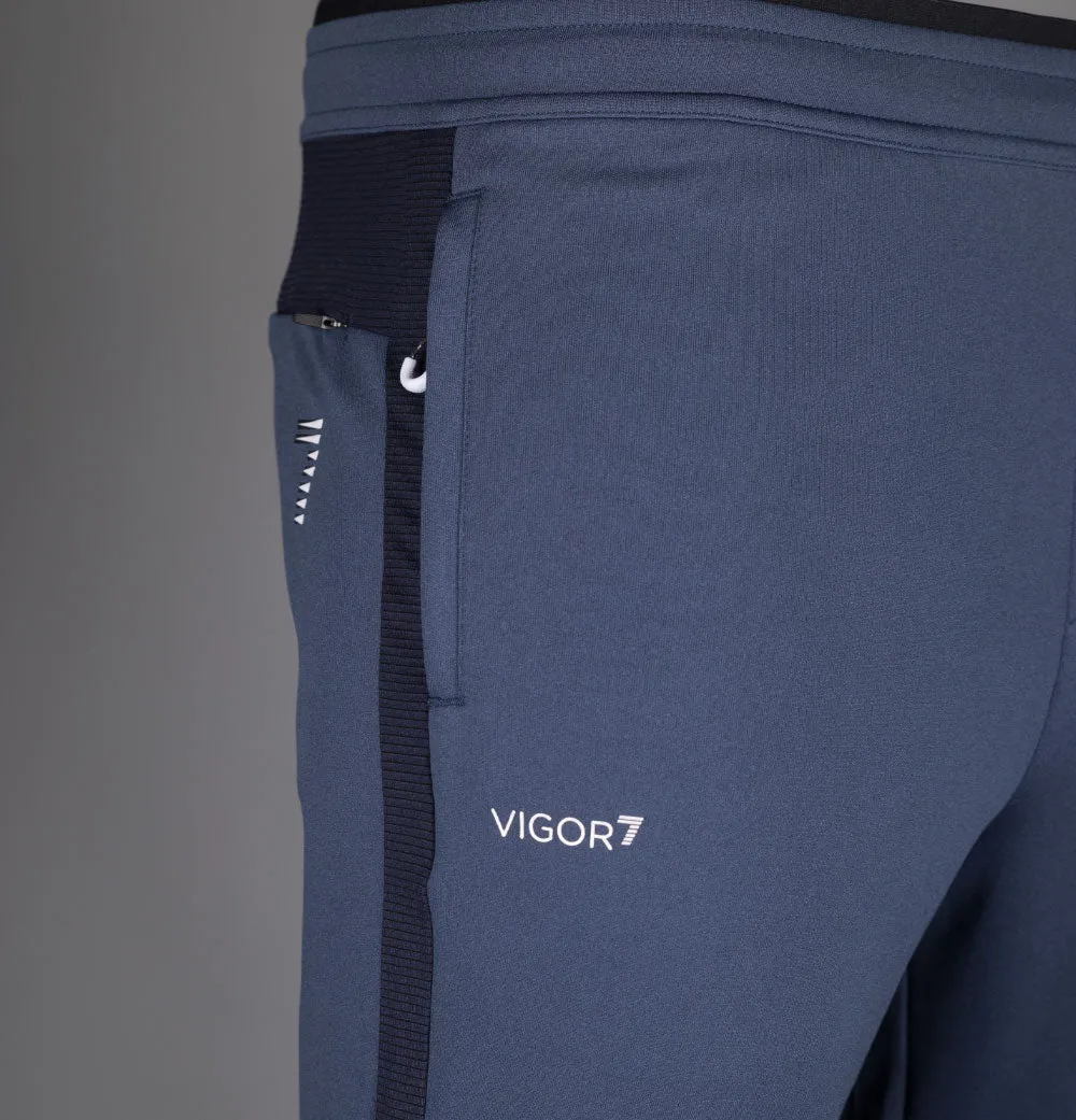 EA7 Vigor7 Technical Fabric Track Pants Blue