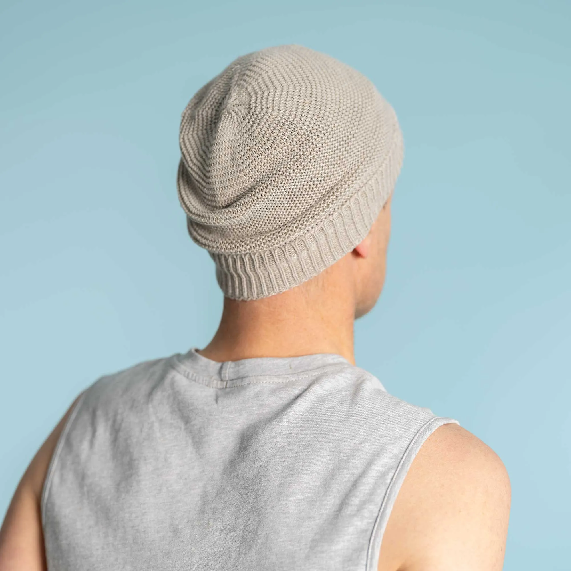 EAST VILLAGE 100% Organic Linen Floppy Slouch Beanie (Unisex)