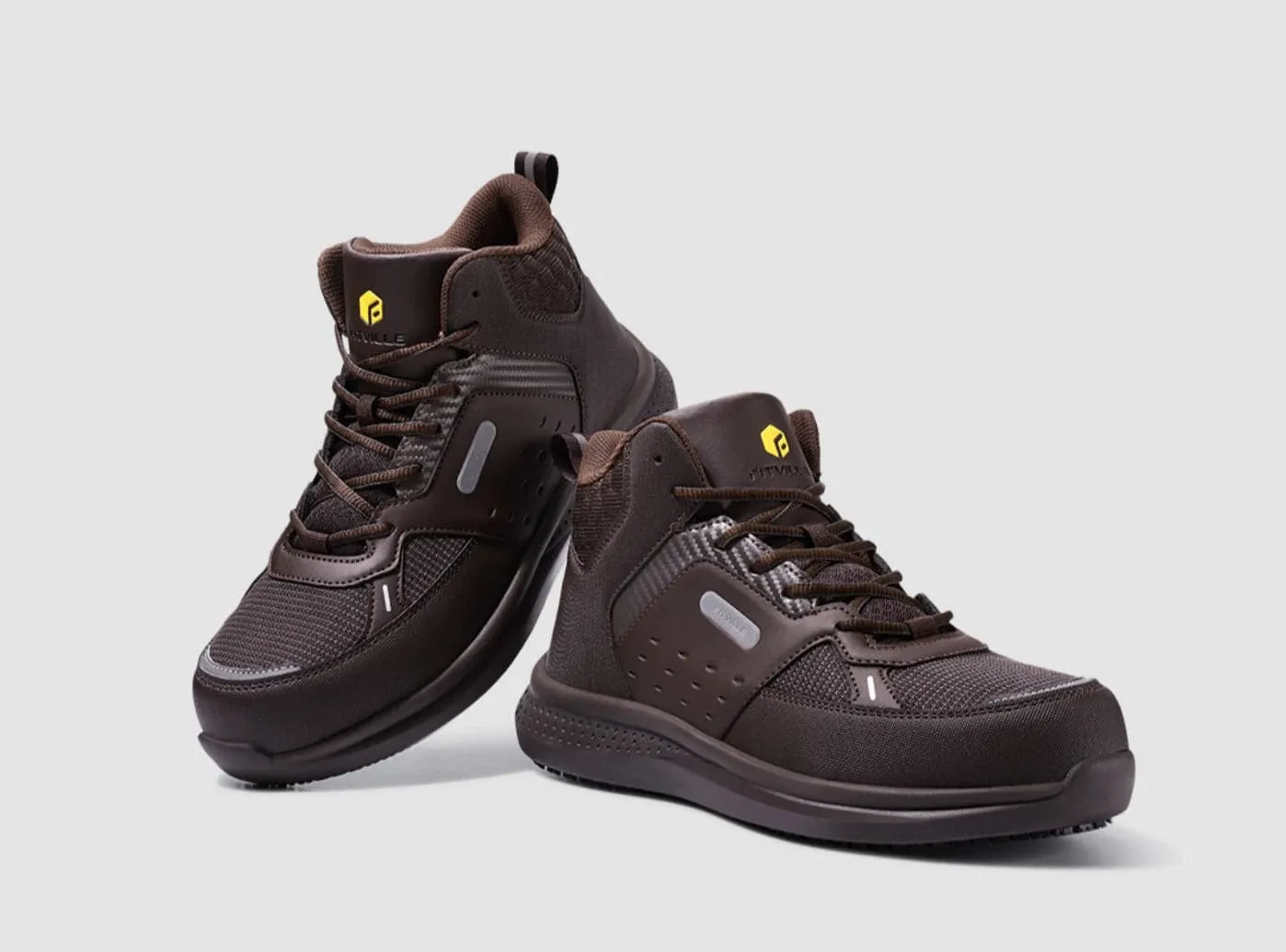 FitVille Men's High-top SteelCore Work Boots V2