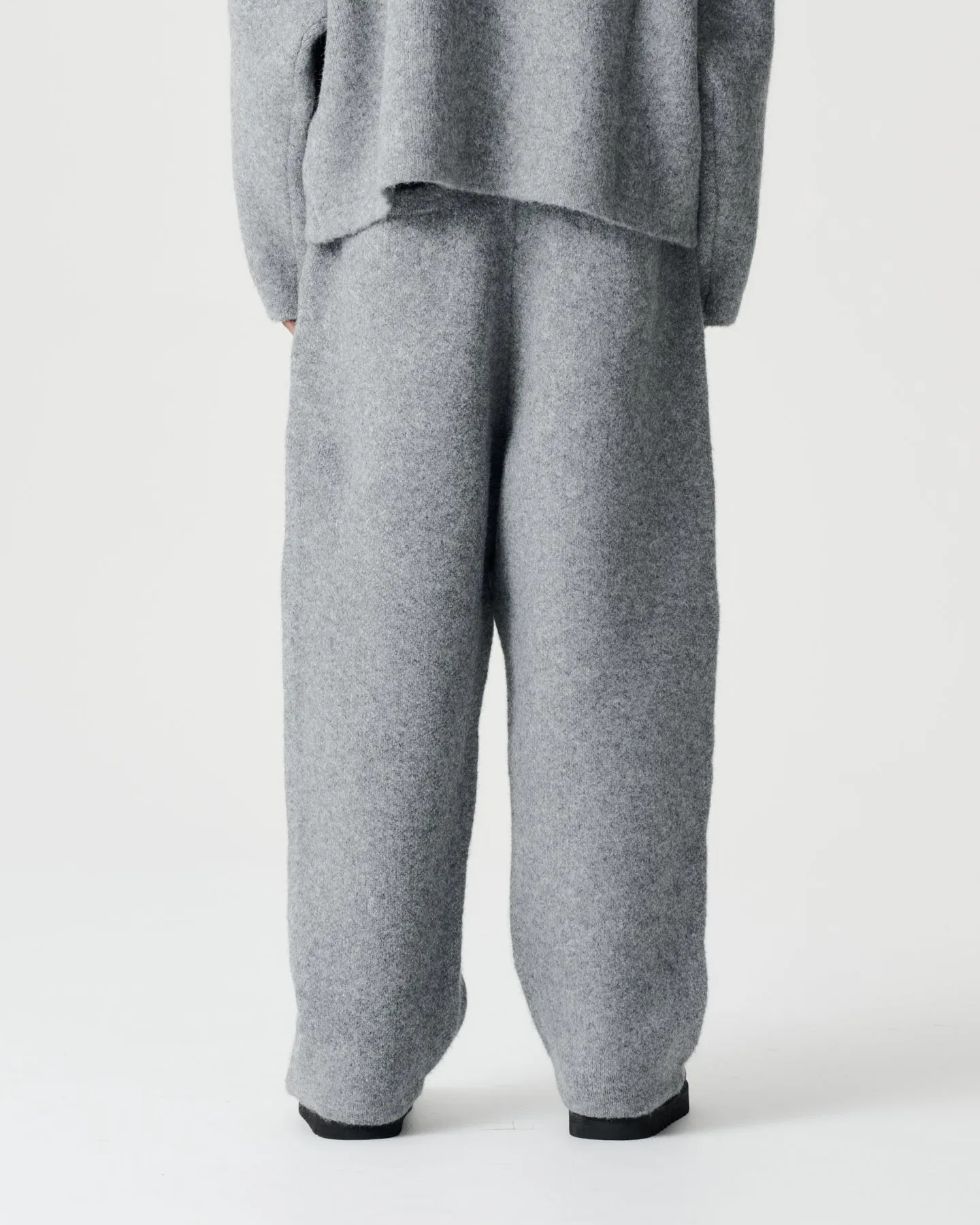 Fluffy Knit Pant - Grey