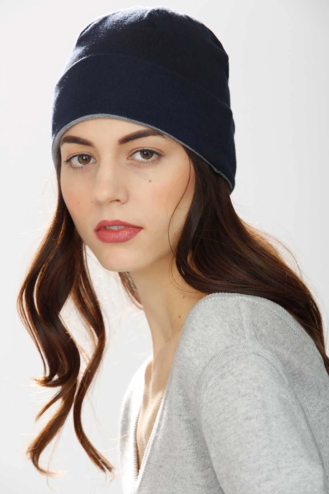 Gene Reversible 4-Way Hat – Navy/Grey