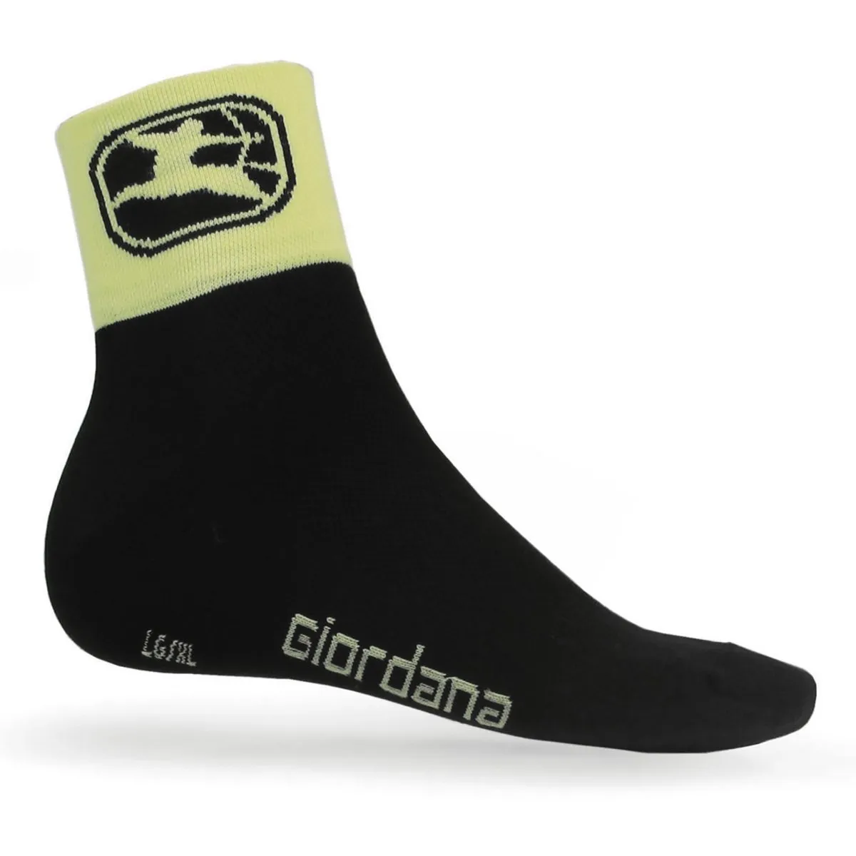 Giordana Classic Trade Sock Mid Cuff - Black-Fluo Yellow