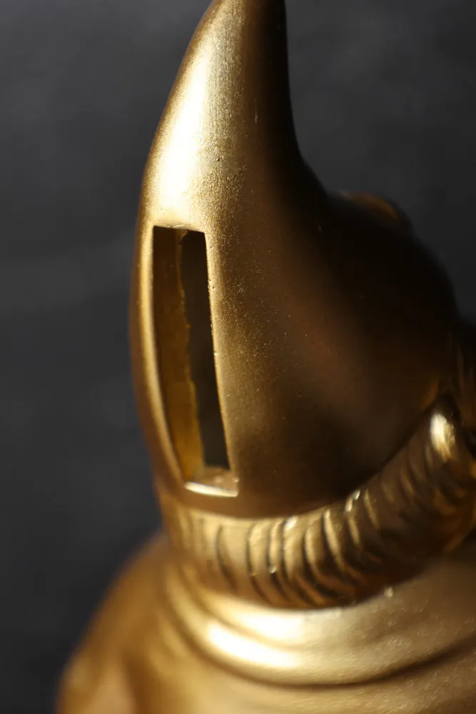 Gold Naughty Gnome Money Box