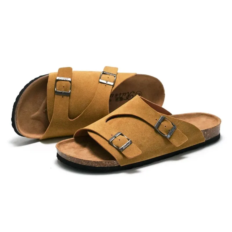 Groovywish Men Breathable Suede Summer Trendy Orthopedic Sandals