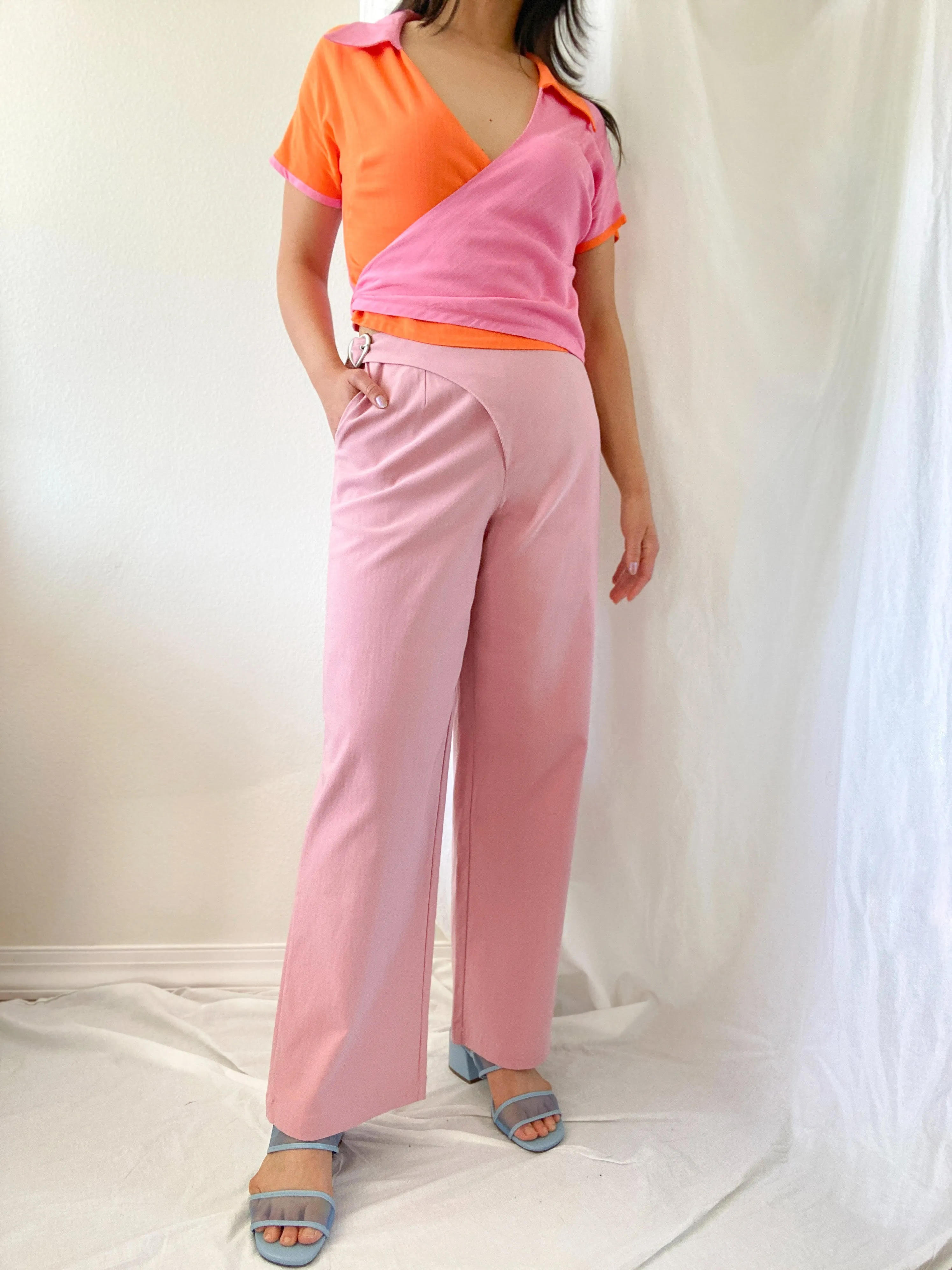 HEART BUCKLE PANTS ~ PEONY