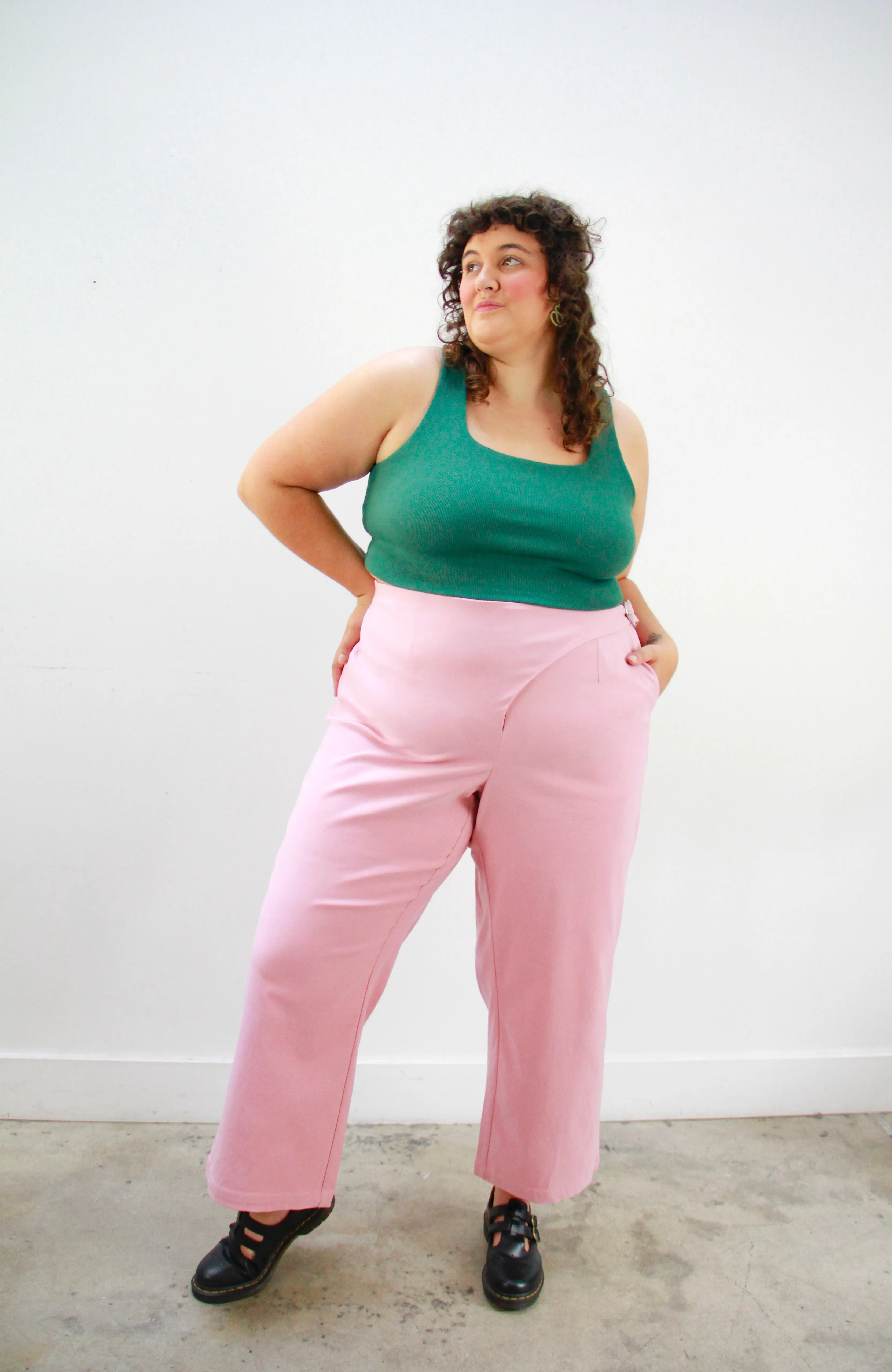 HEART BUCKLE PANTS ~ PEONY