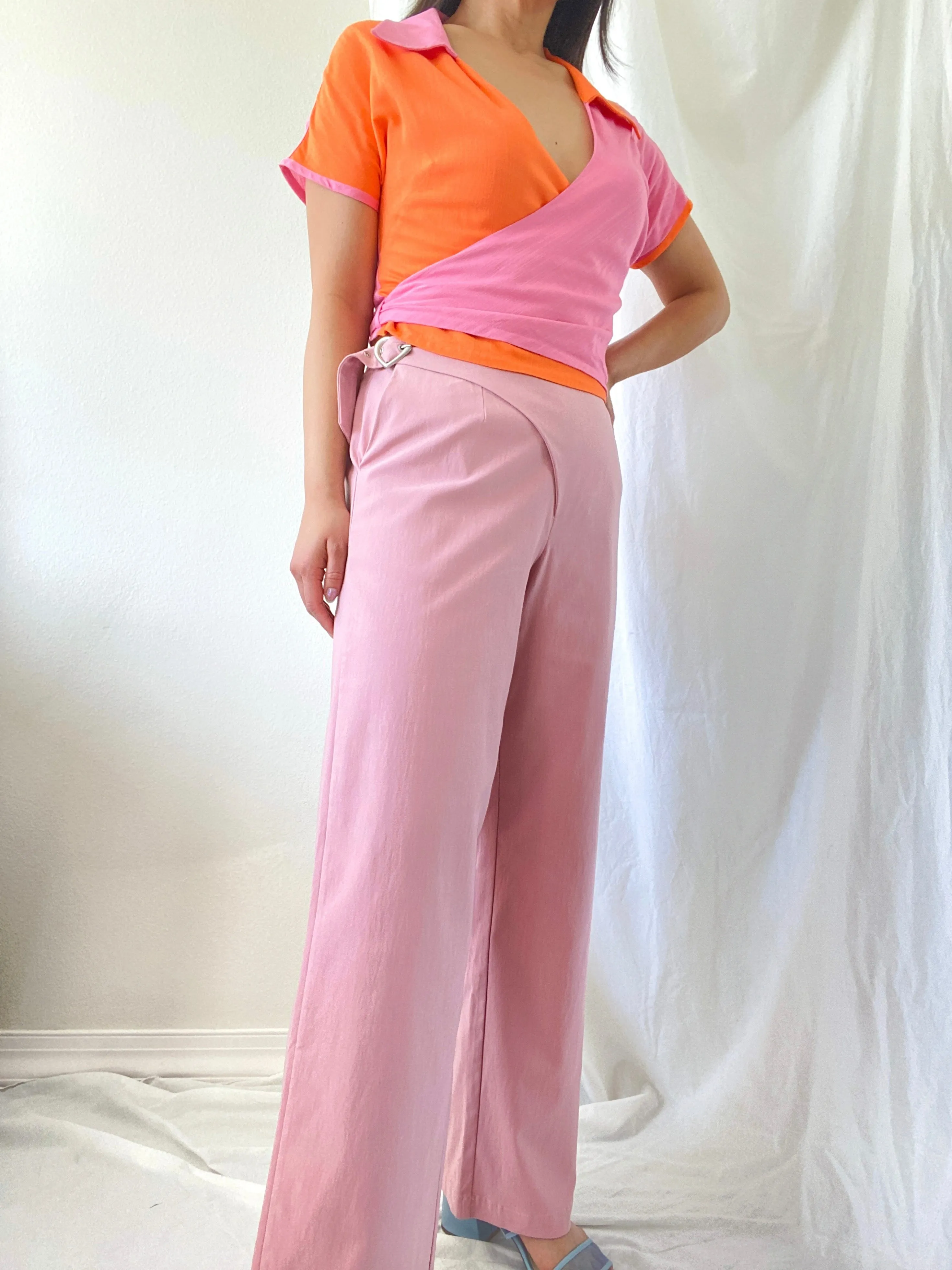 HEART BUCKLE PANTS ~ PEONY