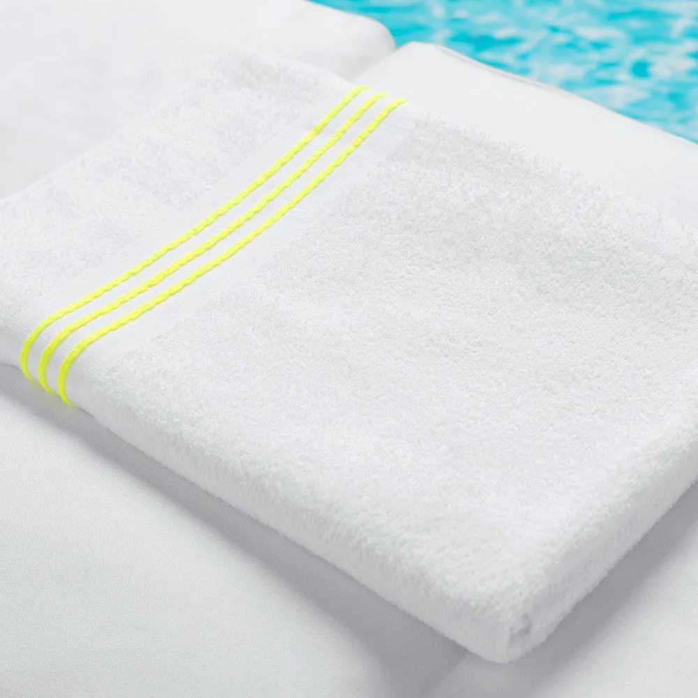 Hotel Stripe Border Pool Towel