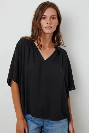 JAYCEE SPLIT NECK BLOUSE