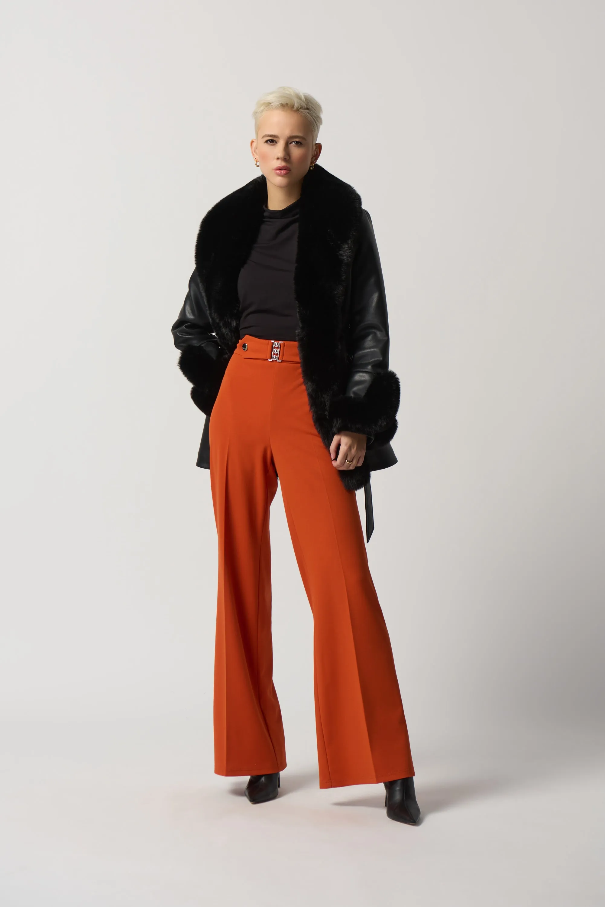 Joseph Ribkoff Scuba Crepe Wide-Leg Pants