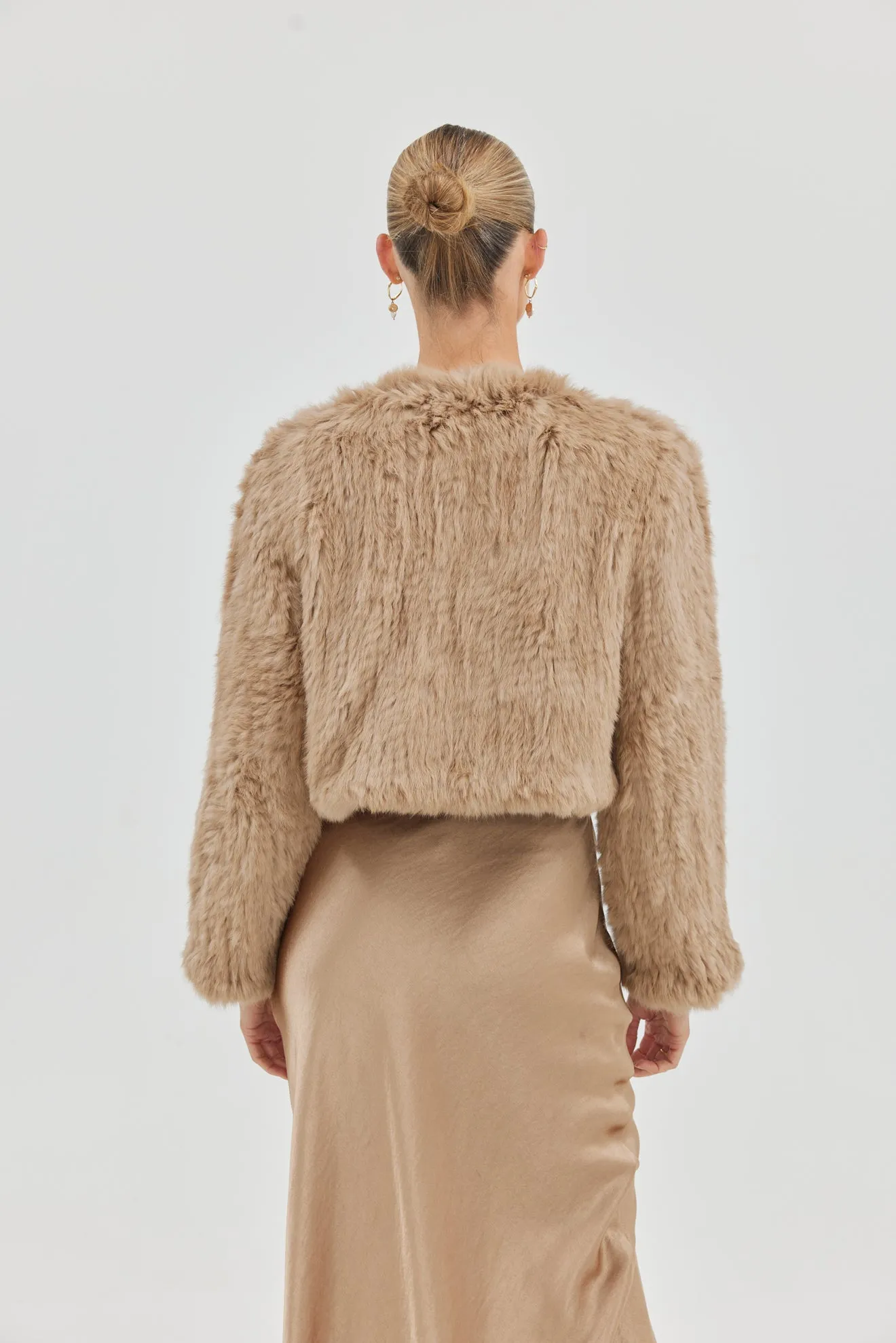 Lola Crop Jacket - Beige