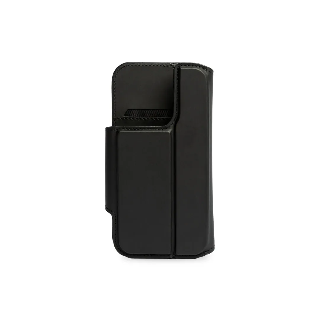 MagSafe® Compatible Black Flip Wallet with Stand