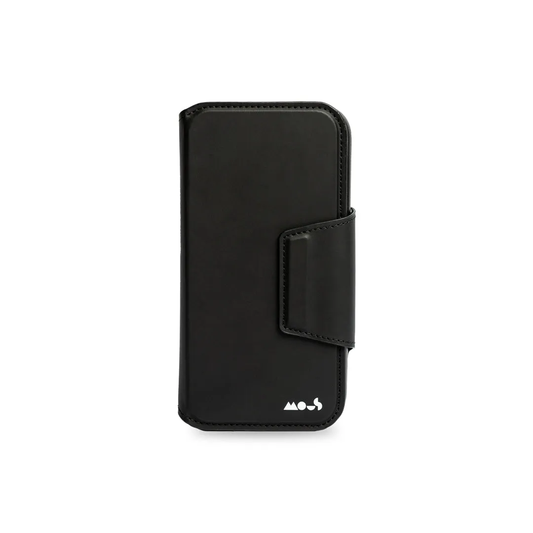 MagSafe® Compatible Black Flip Wallet with Stand