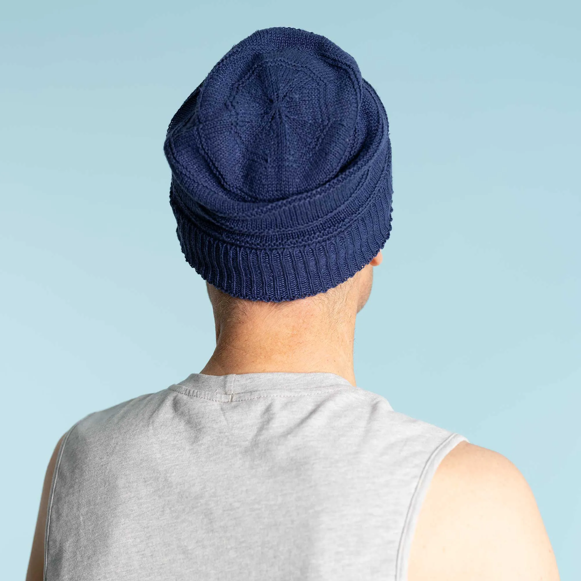 MENLO PARK 100% Organic Linen Floppy Slouch Beanie (Unisex)