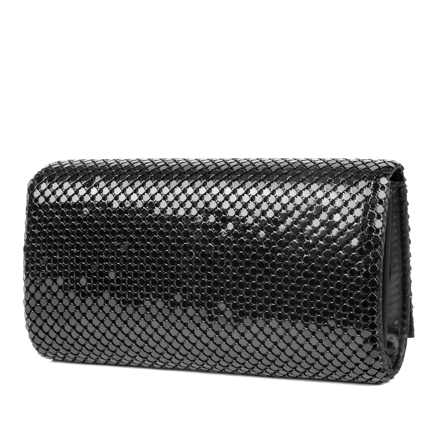 Metal Mesh Roll Evening Clutch