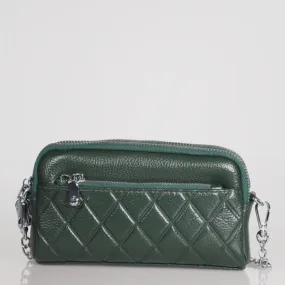 Minx Dial Up Forest Green Leather Bag