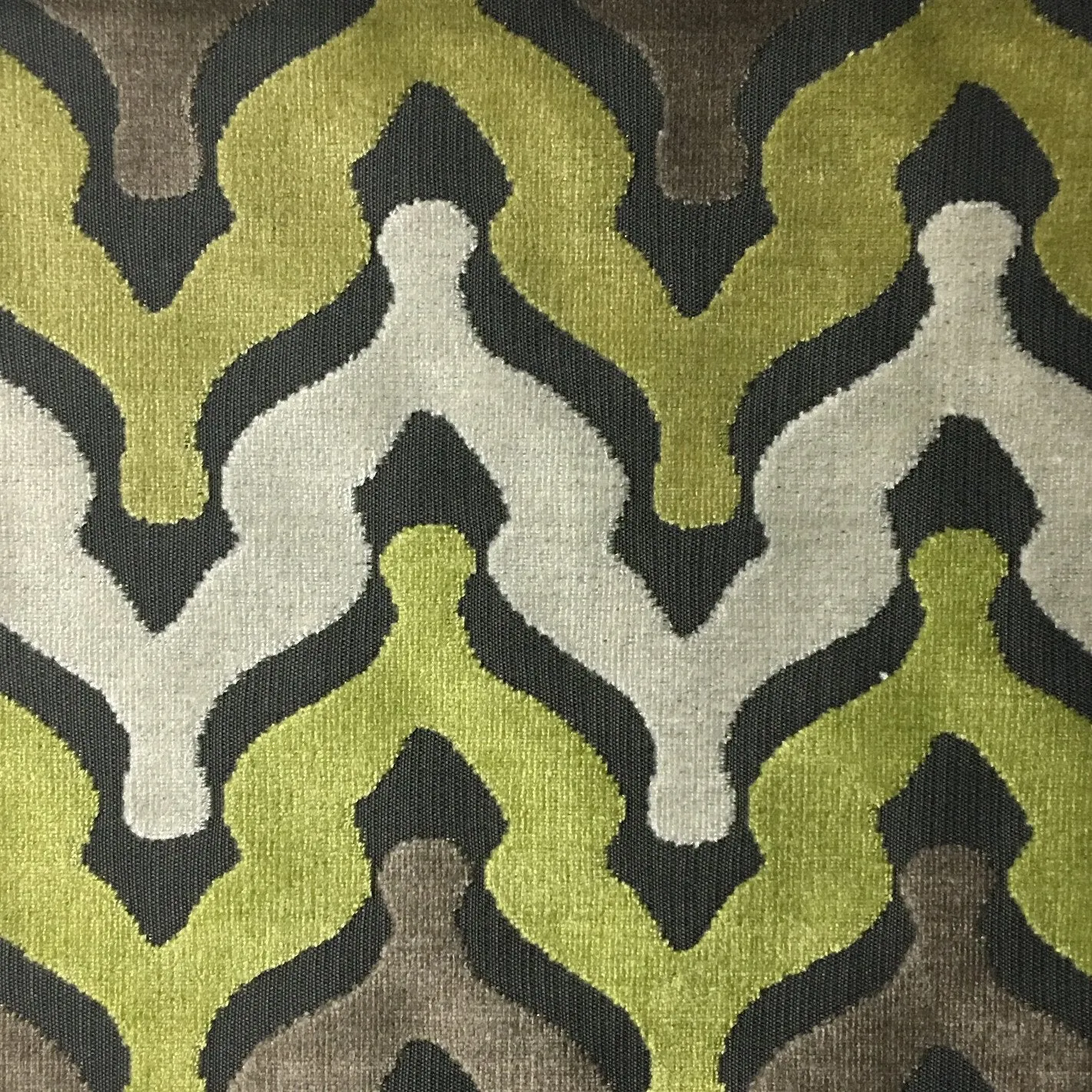 MONROE - CHEVRON PATTEN CUT VELVET UPHOLSTERY FABRIC BY THE YARD