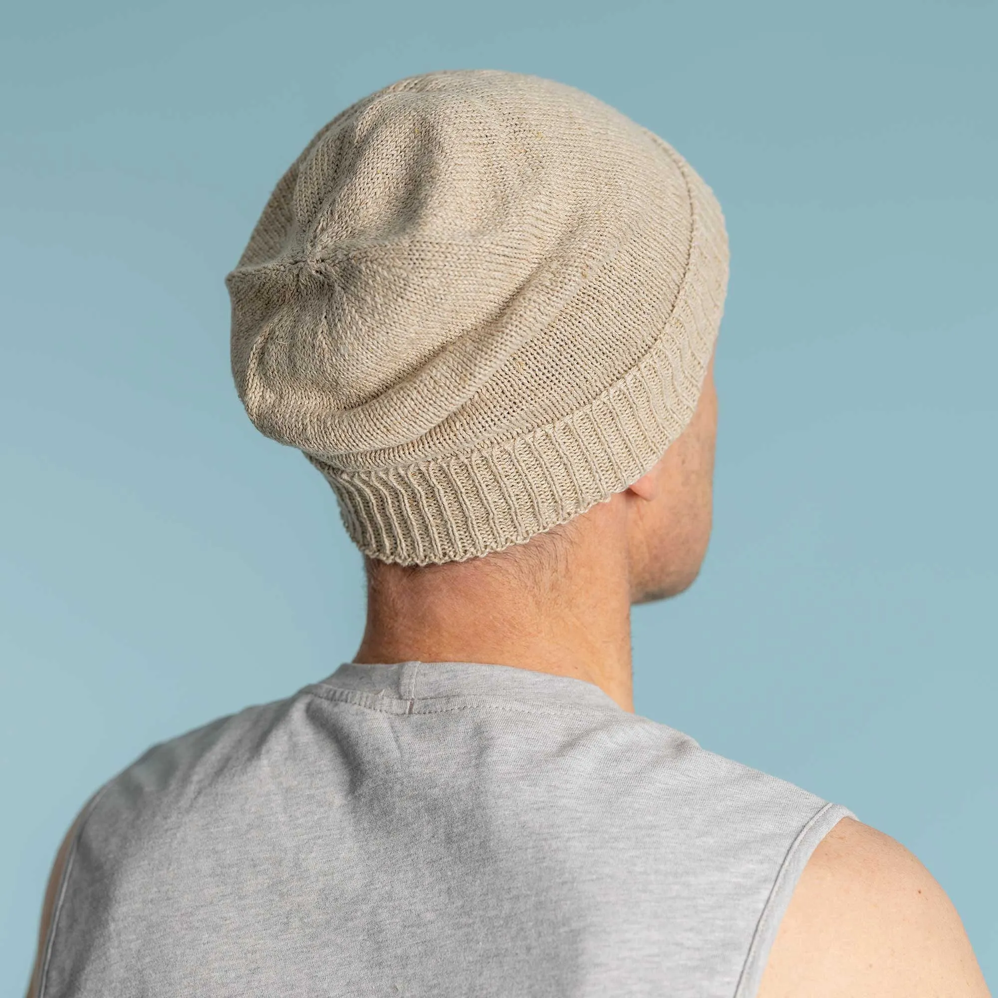 MONTEREY 100% Organic Linen Floppy Slouch Beanie Hat